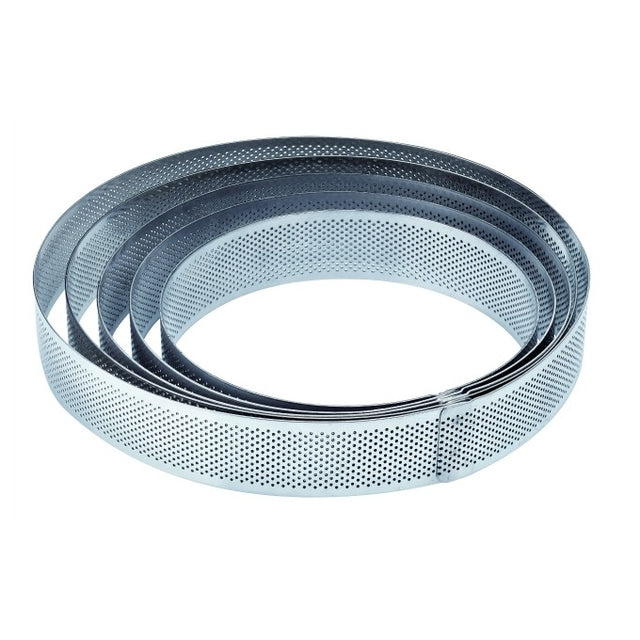 Fascia inox microforata rotonda ø cm.15 h.3,5 pavoni