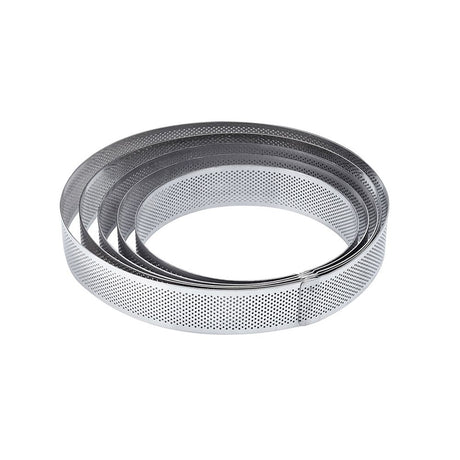 Fascia inox microforata rotonda ø cm.17 h.3,5 pavoni