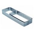 Fascia inox microforata rettangolare cm.8x19 h.3,5 pavoni