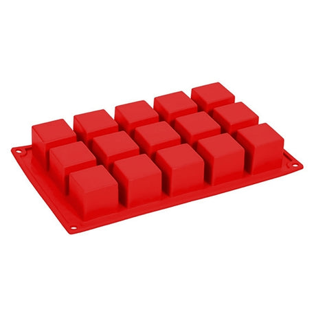 Stampo silicone cubo cm.4x4 h.4 15 impronte pavoni