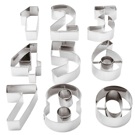 SET TAGLIAPASTA INOX NUMERI H.2 PEZZI 10
