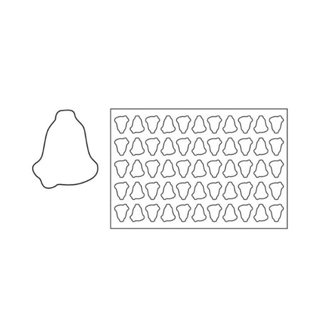Placca pastafrolla 55 impronte campana su teglia 57,5x39