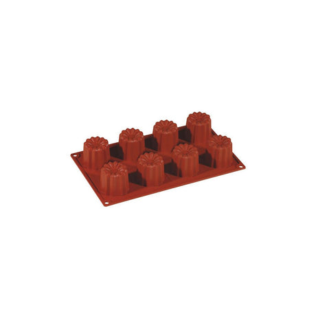 Stampo silicone briochette cannellata ø cm.7,9 h.3 6 impronte