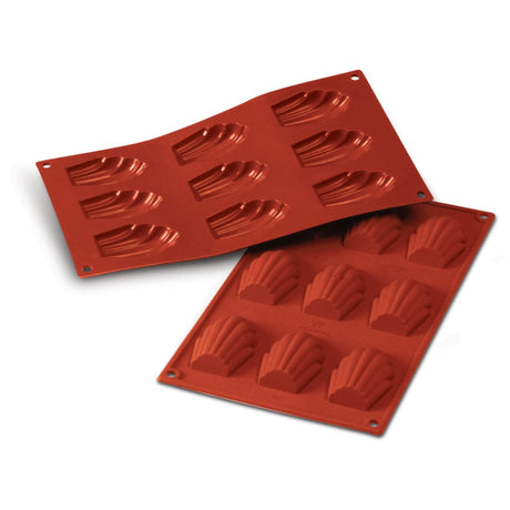 Stampo silicone madeleine ø cm.6,8x4,5 h.1,8 9 impronte