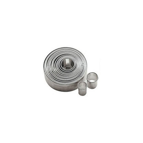 SET TAGLIAPASTA INOX AD ANELLO DA Ø CM.2 A Ø CM.12 SET 14 PEZZI