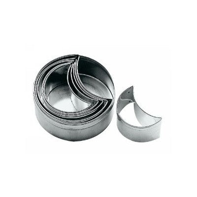 SET TAGLIAPASTA INOX FORMA MEZZALUNA PEZZI 6
