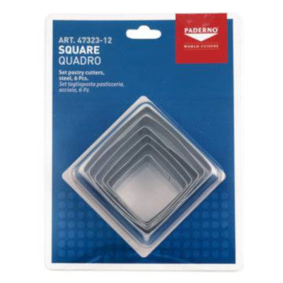 SET TAGLIAPASTA INOX FORMA QUADRO PEZZI 6