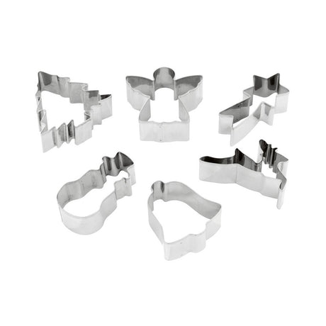 Set tagliapasta inox forme natale pezzi 6 h.3