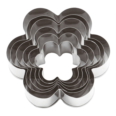 Set tagliapasta inox forma fiore pezzi 6