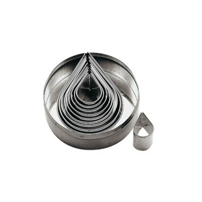 SET TAGLIAPASTA INOX FORMA GOCCIA PEZZI 6