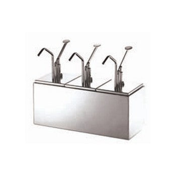 Pompa dosasalse cm.50x19 h.40 3 dosatori inox