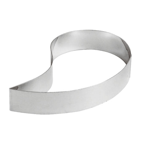 Fascia inox forma virgola cm.20x11,5 h.4