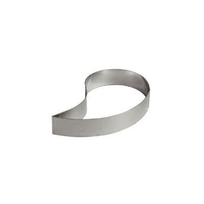 Fascia inox forma virgola cm.20x11.5 h.4