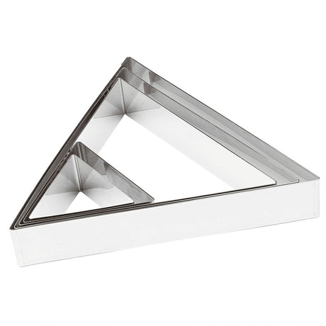 Fascia inox forma triangolo cm.20x18 h.4,5
