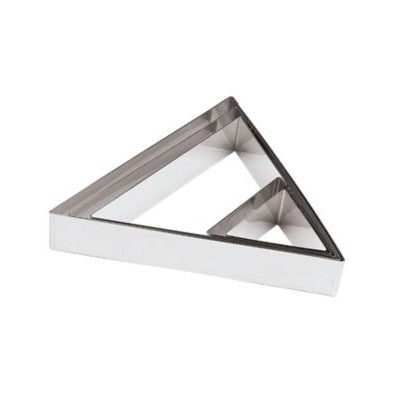 Fascia inox forma triangolo cm.20x18 h.4.5