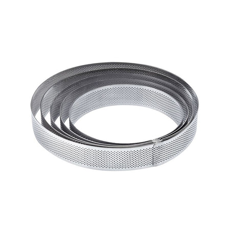 Fascia inox microforata rotonda ø cm.25 h.3,5 pavoni