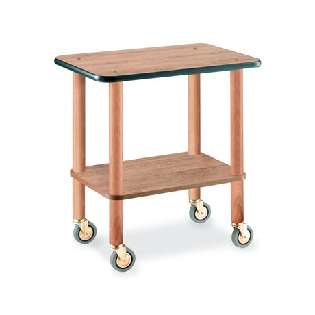 Carrello legno gueridon 2 piani cm.71x46 h.78 rovere