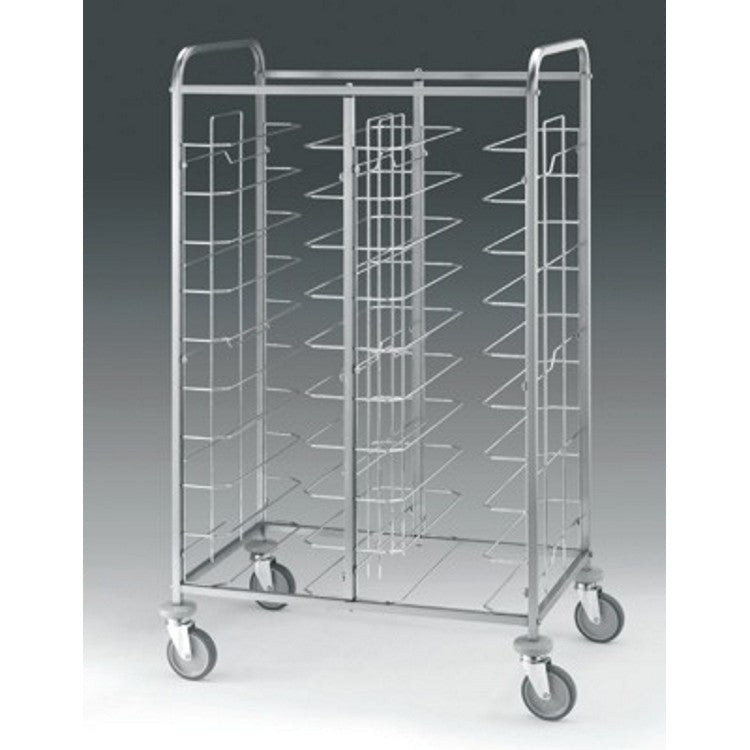 Carrello inox portavassoi universali 20 vassoi