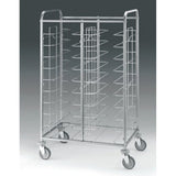 Carrello inox portavassoi universali 20 vassoi