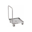 Carrello cesti lavastoviglie 50x50 in acciaio inox con ruote e rialzo