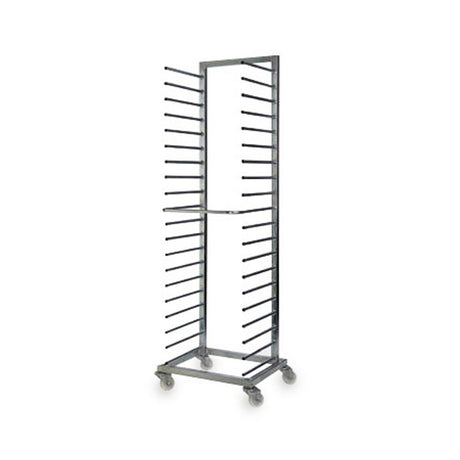 Carrello inox portateglie cm.60x40 con pioli 20 teglie