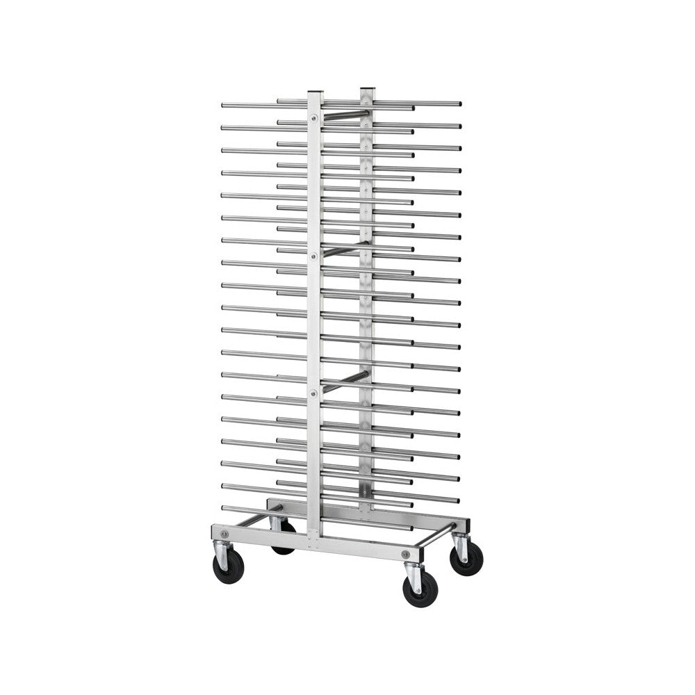 Carrello inox portateglie cm.60x40 con pioli 40 teglie
