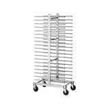 Carrello inox portateglie cm.60x40 con pioli 40 teglie