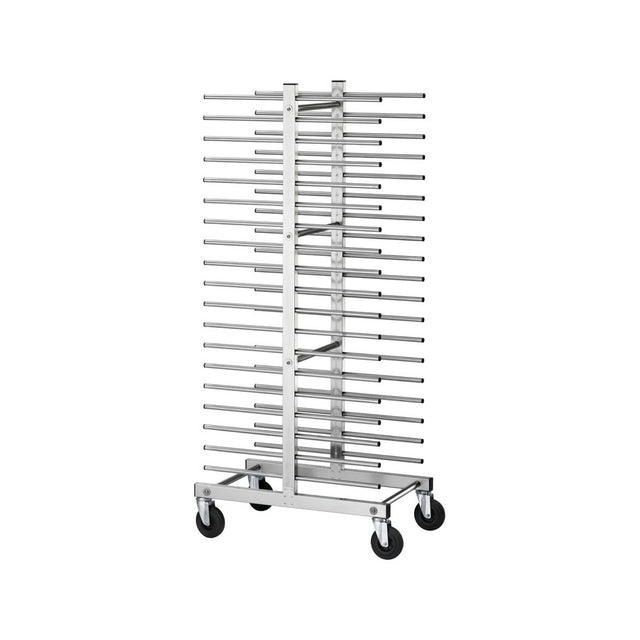 Carrello inox portateglie cm.60x40 con pioli 40 teglie