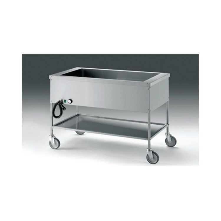 Carrello inox bagnomaria termico 4 gn.1/1 2x1950w