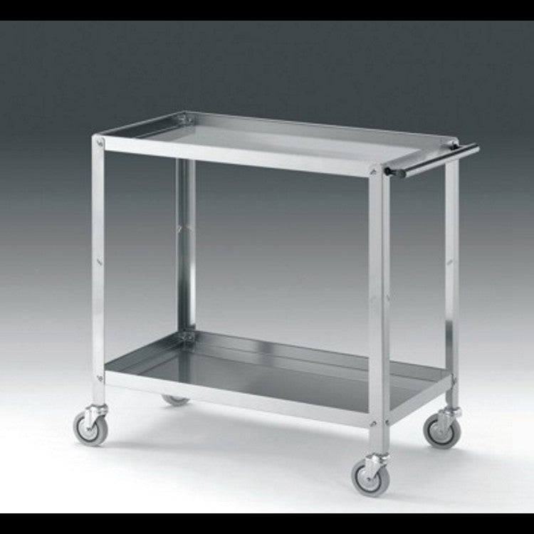 Carrello inox 2 piani per servizio cm.80x45