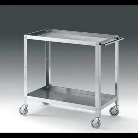 Carrello inox 2 piani per servizio cm.80x45