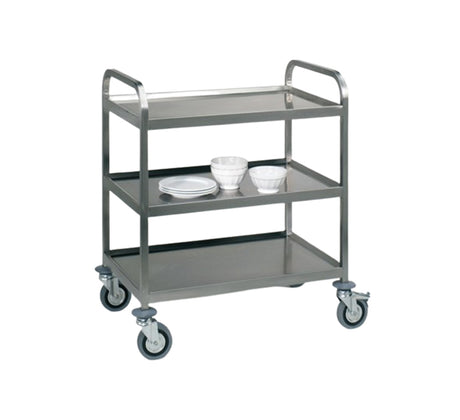 Carrello inox 3 piani cm.108x61 h.93 portata kg.300