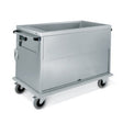 Carrello inox bagnomaria armadio 3 gn/1/1 indipendenti