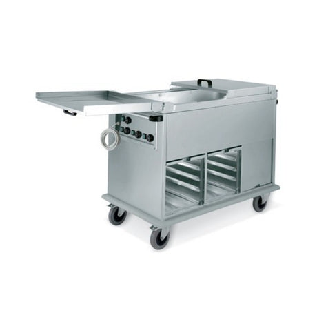 Carrello inox bagnomaria armadio chiuso vani riscaldati