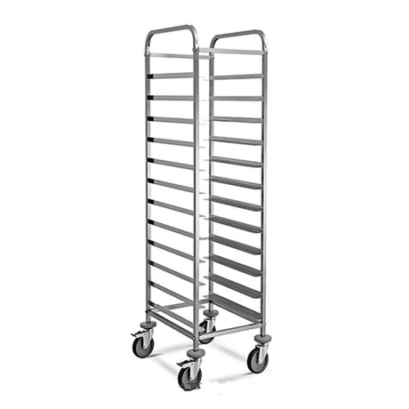 Carrello inox portavassoi cm.53x37 euronorm 10 vassoi