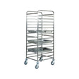 Carrello inox portateglie cm.65x53 gastronorm 2/1 14 teglie