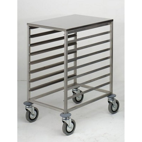 Carrello inox portateglie cm.60x40 capacita' 8 teglie