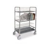 Carrello inox scolavassoi e coperchi 60 vassoi
