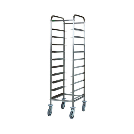 Carrello inox portavassoi cm.53x32,5 10 vassoi