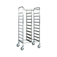 Carrello inox portavassoi cm.53x32,5 20 vassoi
