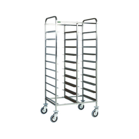 Carrello inox portavassoi cm.53x32,5 20 vassoi