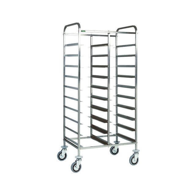 Carrello inox portavassoi cm.53x32,5 20 vassoi