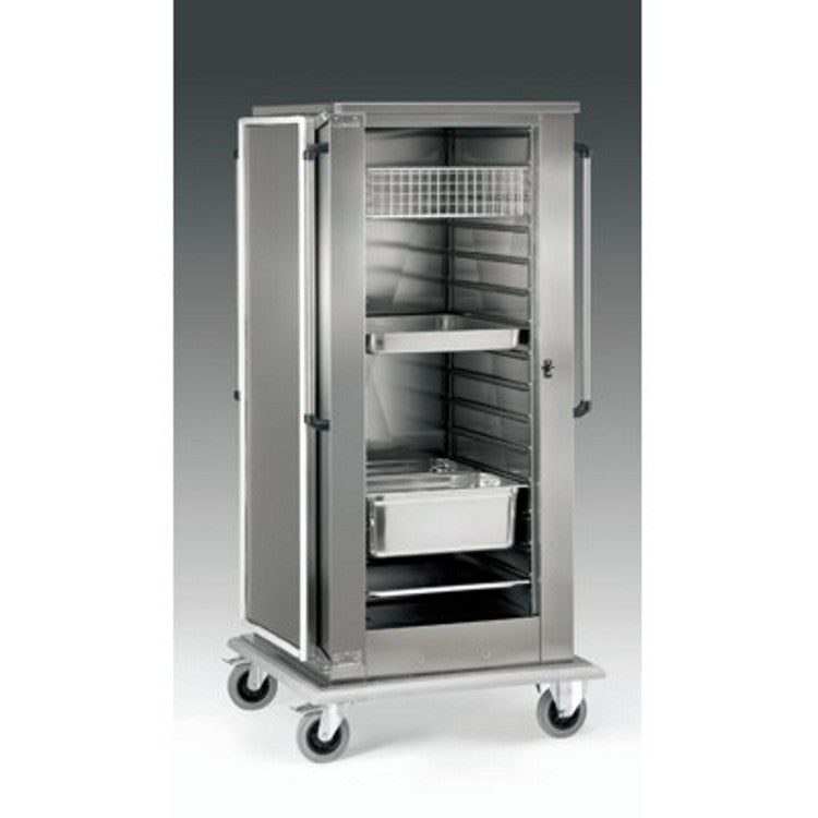 Carrello inox armadio 12 teglie 60x40 93x88x190h