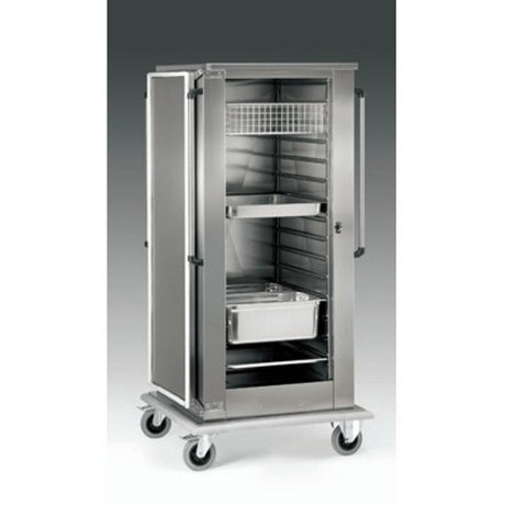 Carrello inox armadio 12 teglie 60x40 93x88x190h
