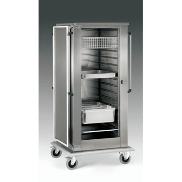 Carrello inox armadio 12 teglie 60x40 93x88x190h