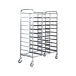 Carrello inox portavassoi cm.53x32,5 30 vassoi