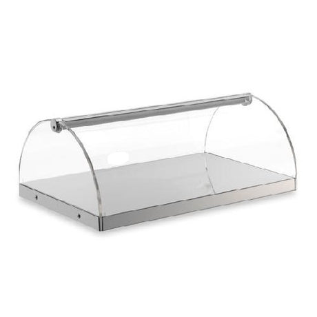 Vetrina inox neutra 1 piano rotonda cm.50x35 h.20