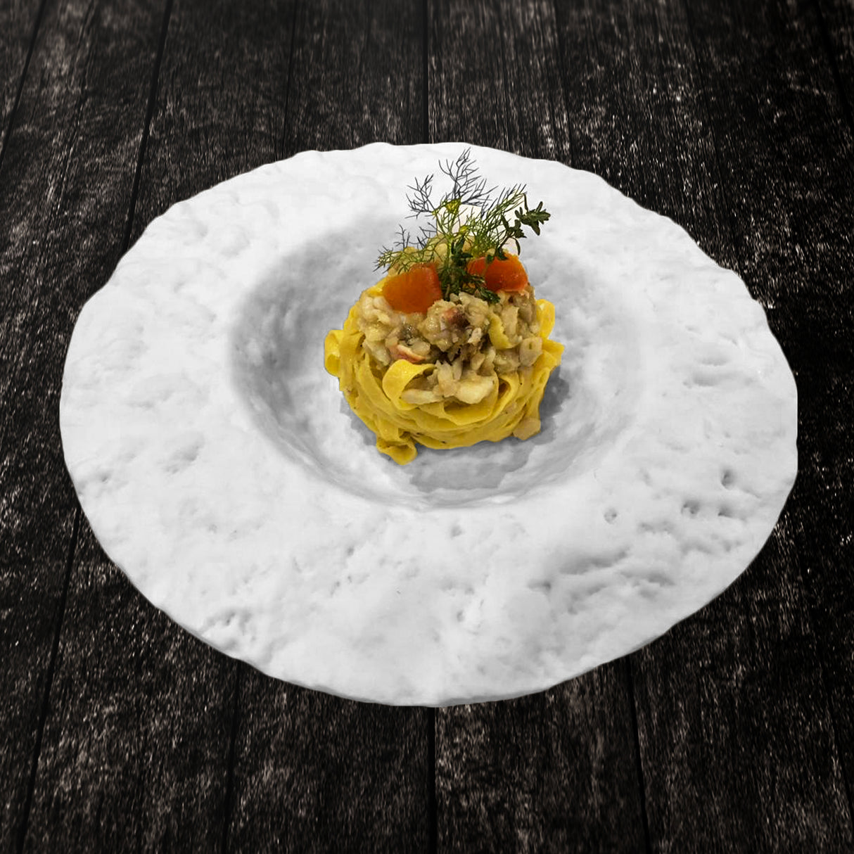 PIATTO GOURMET VULCANO Ø CM.31 EFFETTO ROCCIA