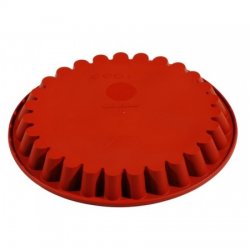 STAMPO SILICONE TORTIERA ROTONDA CANNELLATA