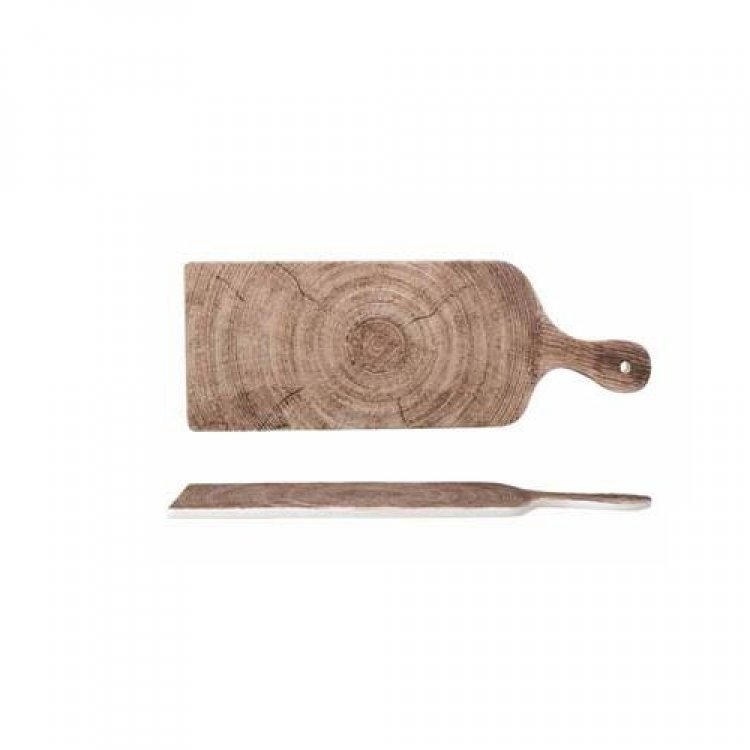 Tagliere personalizzato in ceramica con manico e bordo in legno